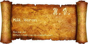 Mák Veron névjegykártya